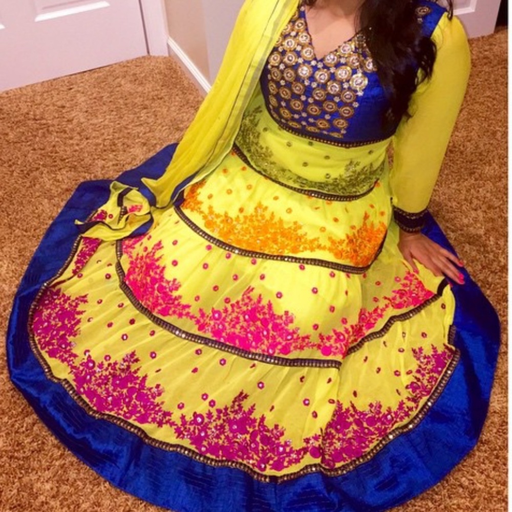Indian dress; anarkali; embroidery